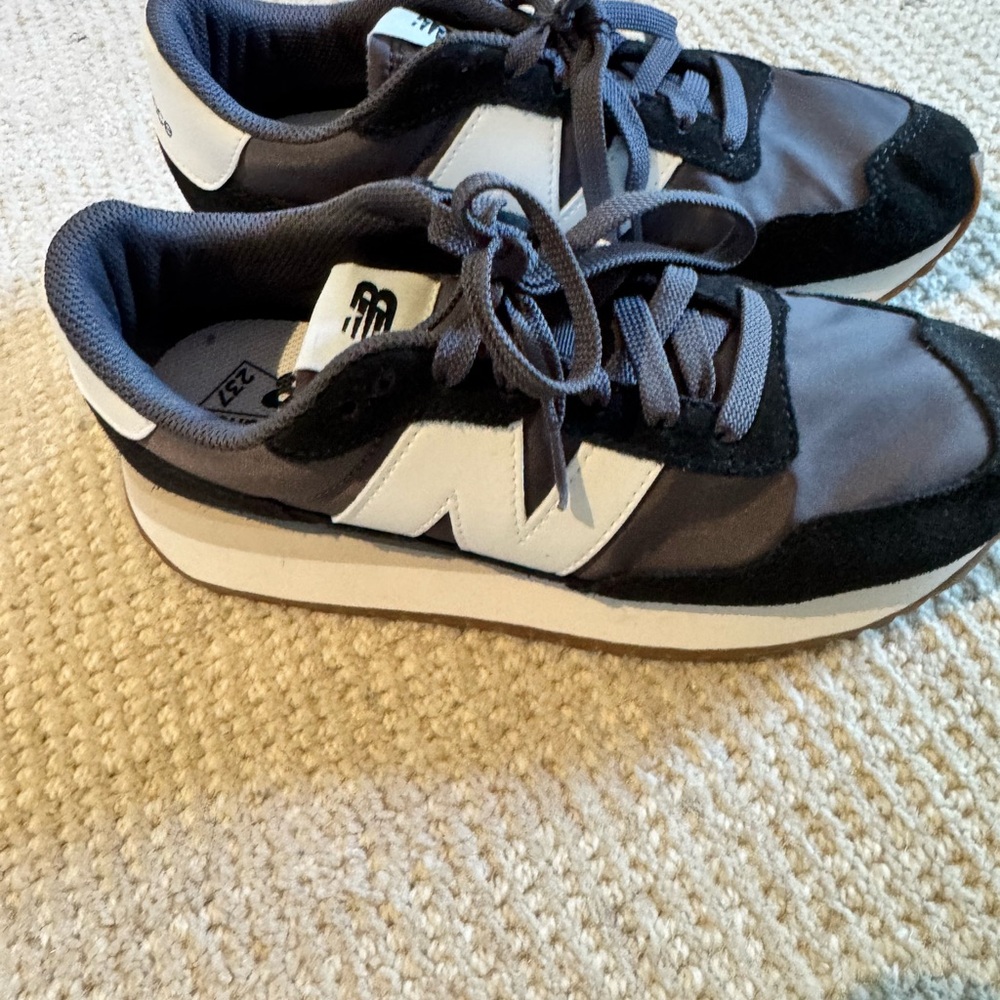 New Balance Gray and White Sneakers